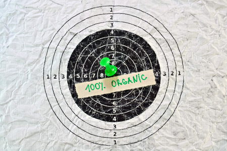 Conceptual message for consuming organic food and keep the healthの写真素材