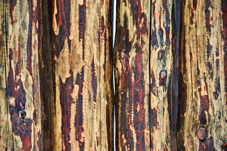 Mottled wooden background in brown and yellow colors