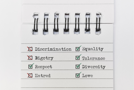 Some words and their antonyms related to the love and the toleranceの写真素材