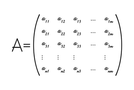 General matrix form isolated on white backgroundの写真素材