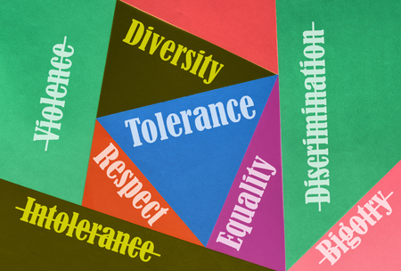 Some words and their antonyms related to the love and the toleranceの写真素材