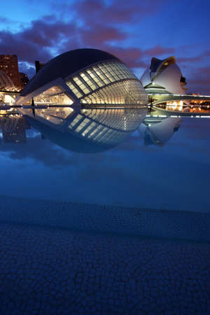 City of the arts and the sciences  in Valencia Spainのeditorial素材