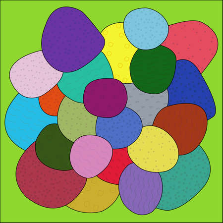Background - colored sea pebbles. illustration.の写真素材