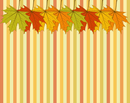 Abstract Autumnal Wallpaper - maple leaves on a motley backgroundのイラスト素材