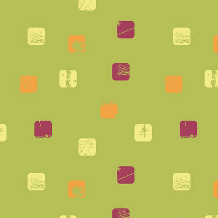 Abstract seamless background - scratched colored squares.  のイラスト素材