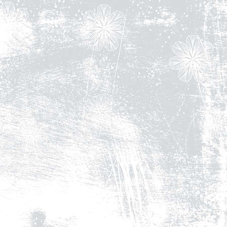 Grunge background - distressed floral background  EPS10 vector illustration  のイラスト素材