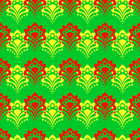 Seamless background - abstract flowers on a green. EPS10 vector.のイラスト素材