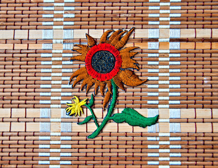 Decoration - Embroidery On Strawの写真素材