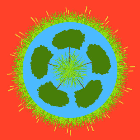 Environment Sunset Background - Abstract ecotheme illustration. EPS10 vector.