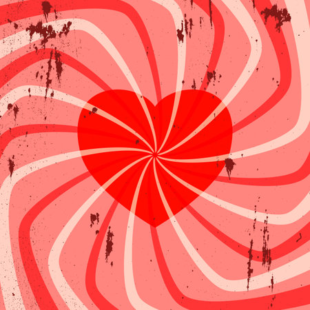 Vintage valentine with curve rays. EPS10 vector.の写真素材