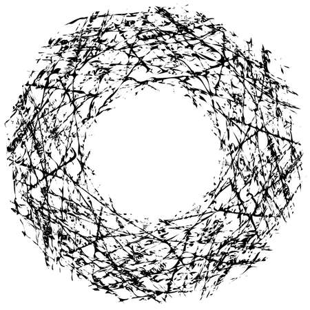 Grunge Round Frameのイラスト素材