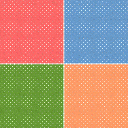 Simple Polka Seamless Set のイラスト素材