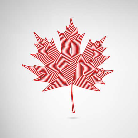 Maple leaf in greative design. EPS10 vector illustration.のイラスト素材