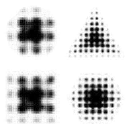 Halftone shapes set for your design. EPS10 vector.のイラスト素材