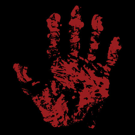 Bloody Hand Trace for your design. EPS10 vector.のイラスト素材