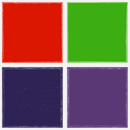 Grunge Frame Color Set for your design. EPS10 vector.のイラスト素材