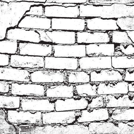 Brick wall overlay texture - for your design. EPS10 vector.のイラスト素材