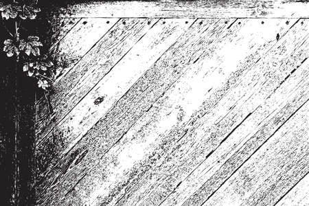 Wooden Planks diagonal distress overlay texture for your design.  のイラスト素材