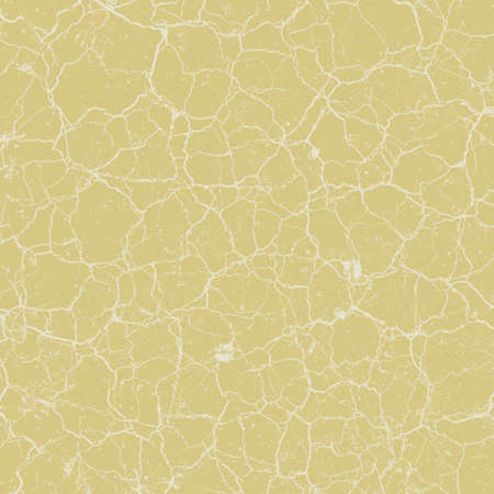 Dry Cracked Earth Color Beige Yellow  Vector Texture For Your Design.のイラスト素材