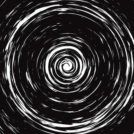 Abstract grunge concentric rings overlay texture. Distress circle background. Empty design template. EPS10 vector.のイラスト素材