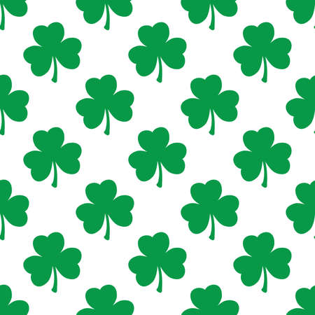 St. Patrick's day shamrock leaves seamless background.のイラスト素材