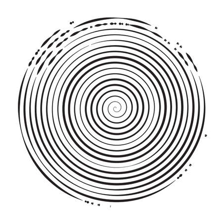 Grunge Spiral And round stamp for your design. EPS10 vector.のイラスト素材