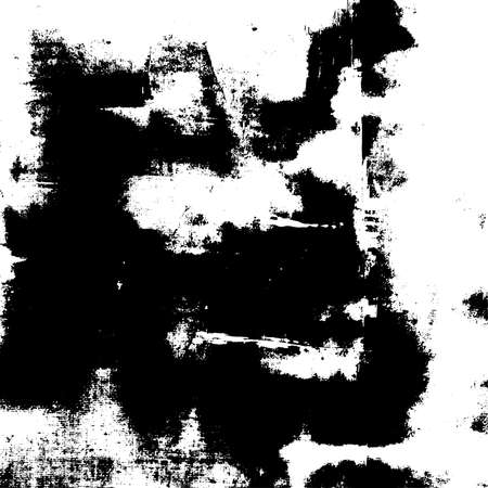 Distress urban used texture. Grunge rough dirty background. Brushed black paint cover. Overlay aged grainy messy template. Renovate wall scratched backdrop. Empty aging design element. EPS10 vector.のイラスト素材