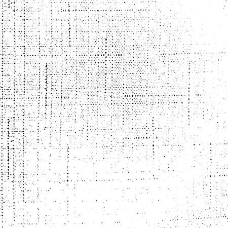 Distressed grainy thread overlay texture. Grunge cloth messy background. Dirty rough empty cover template. Rural rag wall backdrop. Weathered textile aging design element. EPS10 vector.のイラスト素材