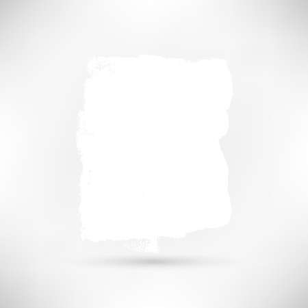 White isolated basis. Artistic messy banner background. Paint roller distress overlay texture. Grunge design element. EPS10 vector.のイラスト素材