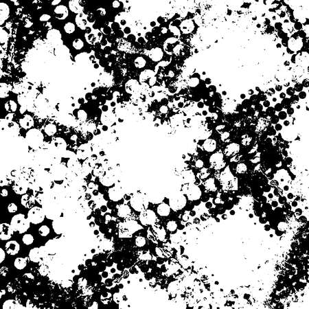 Distress grunge halftone overlay grunge old ancient messy paint noise texture. Dirty aging design template. EPS10 vector.のイラスト素材