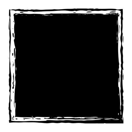 Distressed brushed isolated texture. Grunge square artistic background for your design. Paint roller distress overlay dirty texture. EPS10 vector.のイラスト素材