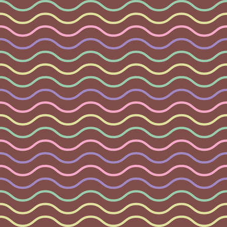 Simply Wave seamless pattern. Colorful endless wavy background. EPS10 vector.のイラスト素材