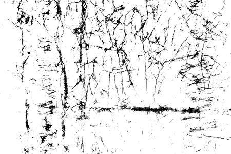 Distress urban used texture. Grunge rough dirty background. Brushed black paint cover. Overlay aged grainy messy template. Renovate wall scratched backdrop. Empty aging design element. EPS10 vector.のイラスト素材