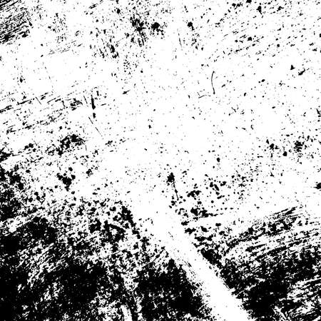 Distressed grainy overlay texture. Grunge dark corner messy background. Dirty paper empty cover template. Ink stroke brushed renovate wall backdrop. Insane aging border design element. EPS10 vector.のイラスト素材