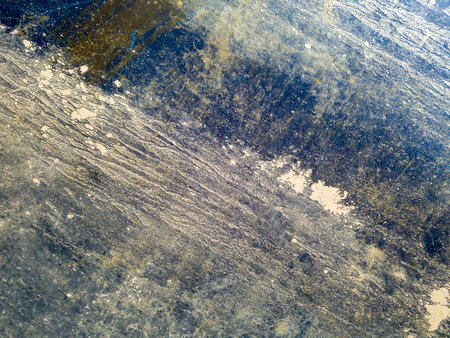 Distressed peeled paint texture. Grunge brushed aged background.