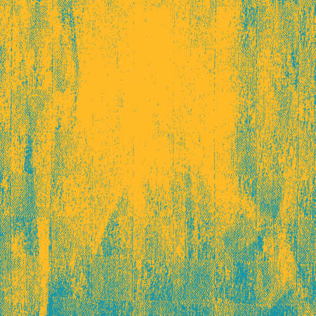Distressed Grunge Yellow color texture. Empty damaged blue and scratchy painted background. EPS10 vector.のイラスト素材
