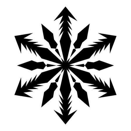 Simple Snowflake isolated element for your design. EPS10 vector.のイラスト素材