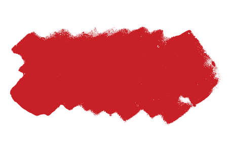 Distressed bold red isolated banner texture. Paint brush background. Empty design element.のイラスト素材