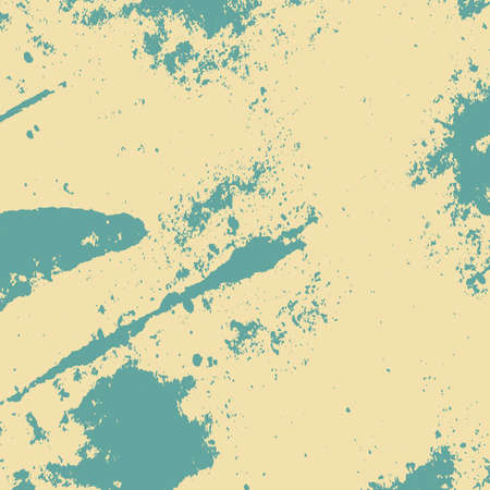 Distress urban used texture. Grunge rough dirty blue square background. Brushed paint cover. Overlay aged grainy messy template. Renovate wall frame grimy backdrop. Empty aging element. EPS10 vectorのイラスト素材
