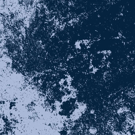 Distress urban used texture. Grunge rough dirty blue square background. Brushed paint cover. Overlay aged grainy messy template. Renovate wall frame grimy backdrop. Empty aging element. EPS10 vectorのイラスト素材