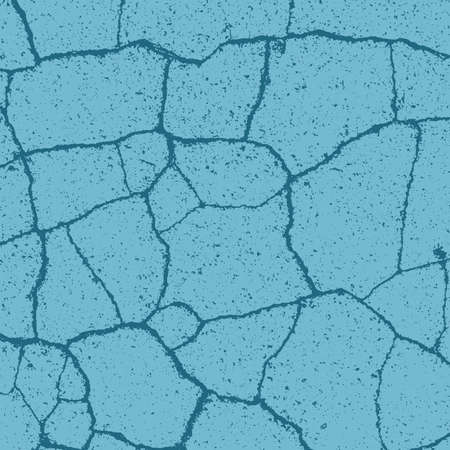 Distress urban used texture. Grunge rough dirty blue square background. Brushed paint cover. Overlay aged grainy messy template. Renovate wall frame grimy backdrop. Empty aging element. EPS10 vectorのイラスト素材