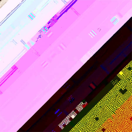 Abstract fantastic glitched background, vector geometric diagonal monitor error patternのイラスト素材