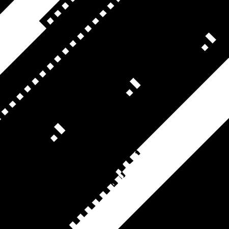 Glitch Grunge Overlay Black diagonal Texture. Distress pixelated digital error background. EPS10 vector.のイラスト素材