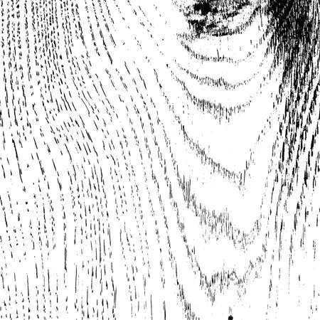 Wooden dry planks distressed overlay texture with knot. Grunge old wood black cover template. Weathered rural grainy timber backdrop. Aged dried board creative element. EPS10 vectorのイラスト素材