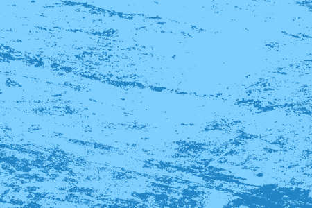Grunge rough dirty background. Overlay aged grainy messy template. Distress urban used texture. Brushed blue paint cover. Renovate wall frame grimy backdrop. Empty aging design element. EPS10 vectorのイラスト素材