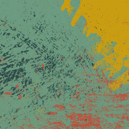 Distress Color Texture For Making Your Design Shabby And Aged. Dust And Grain Empty Green Grunge Background. EPS10 vectorのイラスト素材