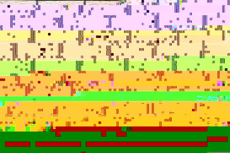 Glitch distress texture. Cyber hacker attack theme creative design template. Grunge glitched color...