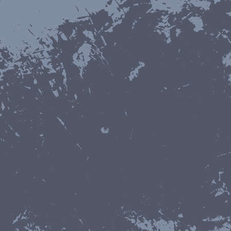 Grunge rough dirty blue square background. Distress urban used texture. Brushed paint cover. Overlay aged grainy messy template. Renovate wall frame grimy backdrop. Empty aging element. EPS10 vectorのイラスト素材