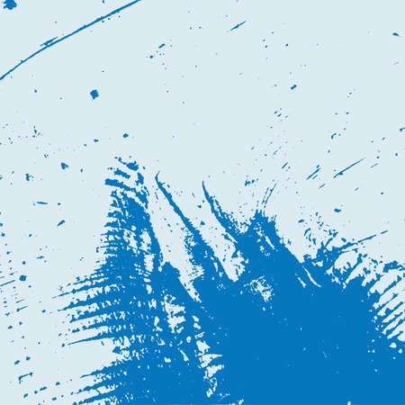 Grunge rough dirty blue square background. Distress urban used texture. Brushed paint cover. Overlay aged grainy messy template. Renovate wall frame grimy backdrop. Empty aging element. EPS10 vectorのイラスト素材