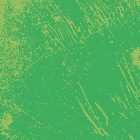 Dirty rustic rough empty cover template. Distressed spray green grainy back texture. Grunge dust messy background. Aged splatter crumb wall backdrop. Weathered aging design element. EPS10 vectorのイラスト素材